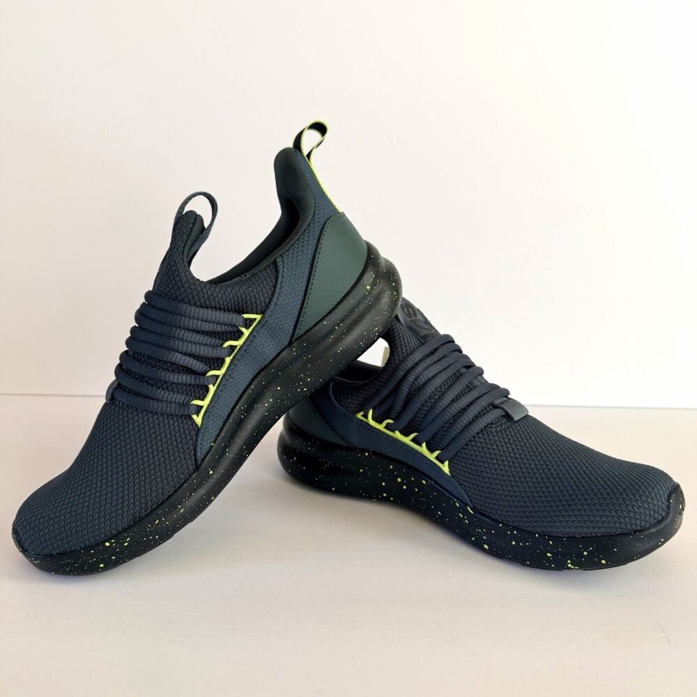 adidas Lite Racer Adapt 7.0 Kids Sneakers Gray/Black/Green US 5/ 6.5W